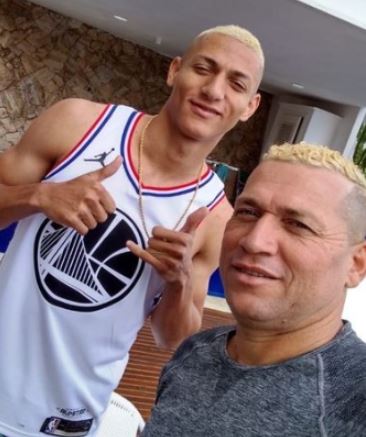 Vera Lucia son Richarlison with his father Antonio Carlos Andrade